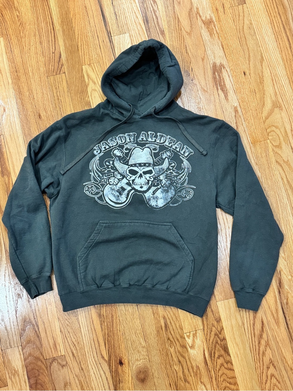 Jason Aldean Dark Grey Graphic Pullover Hoodie